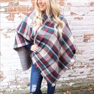 Plaid Poncho